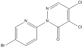 Molecular Structure of 89570-73-0 (3(2H)-Pyridazinone, 2-(5-bromo-2-pyridinyl)-4,5-dichloro-)